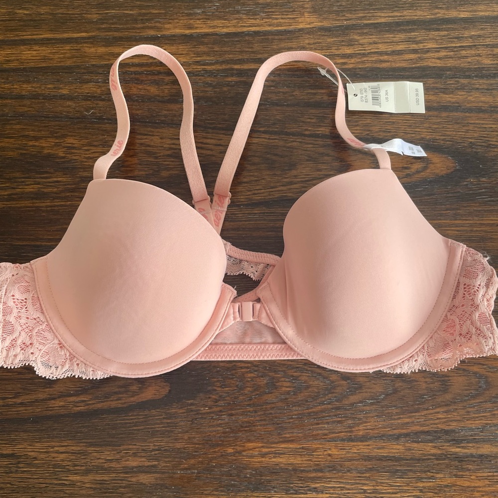 Aerie Pink Lace Trim Demi Bra - NWT